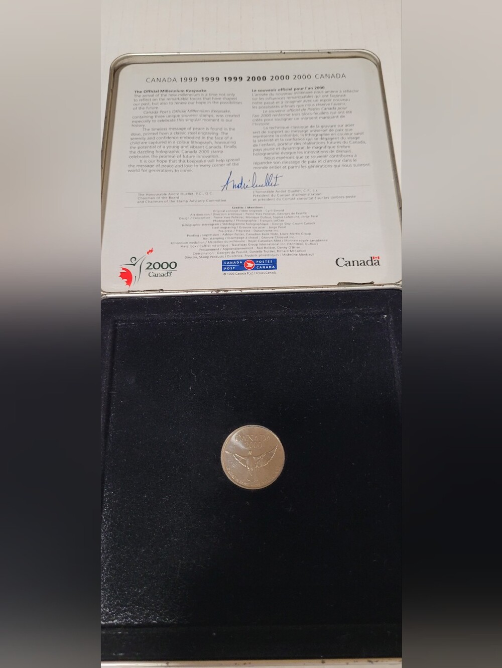 Canada Post Official Millennium Keepsake Coin & Stamp Set 1999 2000 - Vintage - Picture 5 of 7